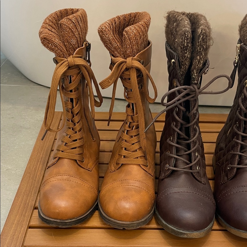 SET OF 4 BROWN BOOTS!! BUNDLE! 4 Neutral Brown Boots! SEE SIZES IN DESCRIPTION! - Picture 4 of 17